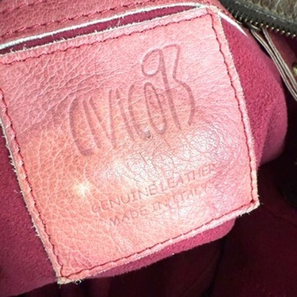 Civico93 Tooled Leather Shoulder Bag Brown Made in Italy Boho Western Tote - Picture 8 of 9